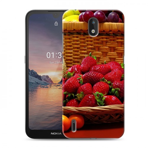 Дизайнерский силиконовый чехол для Nokia 1.3 Клубника