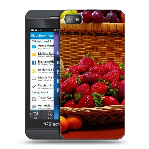 Дизайнерский пластиковый чехол для BlackBerry Z10 Клубника