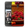 Дизайнерский пластиковый чехол для HTC Desire 700 Клубника