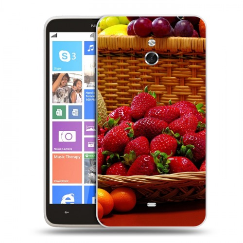 Дизайнерский пластиковый чехол для Nokia Lumia 1320 Клубника