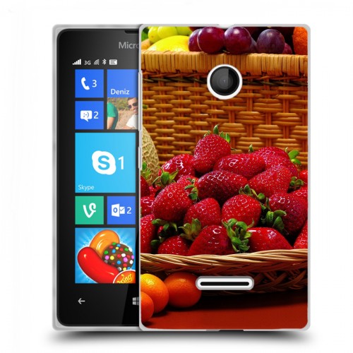 Дизайнерский пластиковый чехол для Microsoft Lumia 435 Клубника