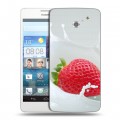 Дизайнерский пластиковый чехол для Huawei Ascend D2 Клубника