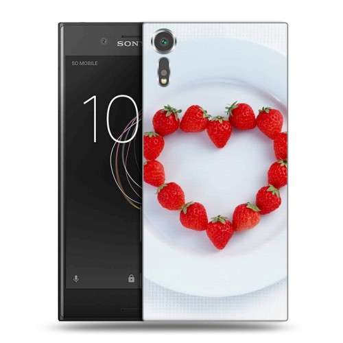 Дизайнерский пластиковый чехол для Sony Xperia XZs Клубника