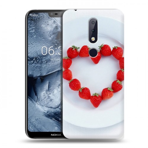 Дизайнерский пластиковый чехол для Nokia 6.1 Plus Клубника