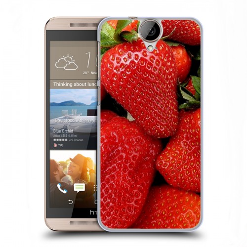 Дизайнерский пластиковый чехол для HTC One E9+ Клубника