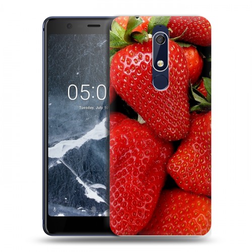 Дизайнерский пластиковый чехол для Nokia 5.1 Клубника