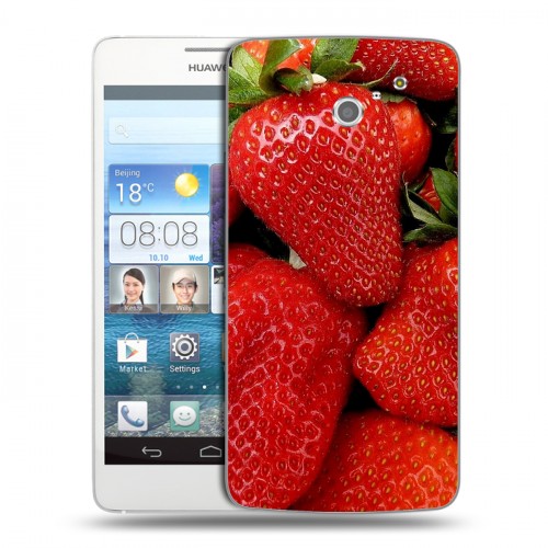 Дизайнерский пластиковый чехол для Huawei Ascend D2 Клубника