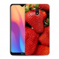 Дизайнерский силиконовый с усиленными углами чехол для Xiaomi RedMi 8A Клубника