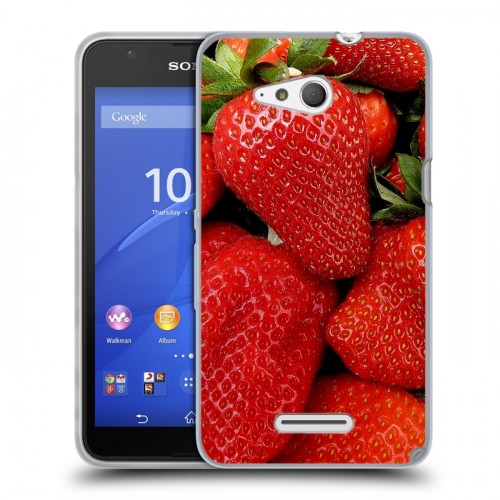 Дизайнерский пластиковый чехол для Sony Xperia E4g Клубника