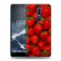 Дизайнерский пластиковый чехол для Nokia 5.1 Клубника