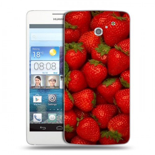 Дизайнерский пластиковый чехол для Huawei Ascend D2 Клубника