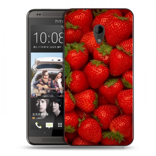 Дизайнерский пластиковый чехол для HTC Desire 700 Клубника