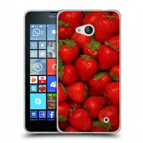 Дизайнерский пластиковый чехол для Microsoft Lumia 640 Клубника