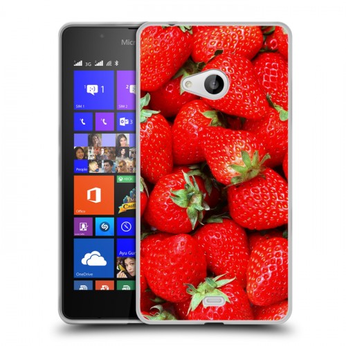 Дизайнерский пластиковый чехол для Microsoft Lumia 540 Клубника