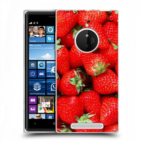 Дизайнерский пластиковый чехол для Nokia Lumia 830 Клубника
