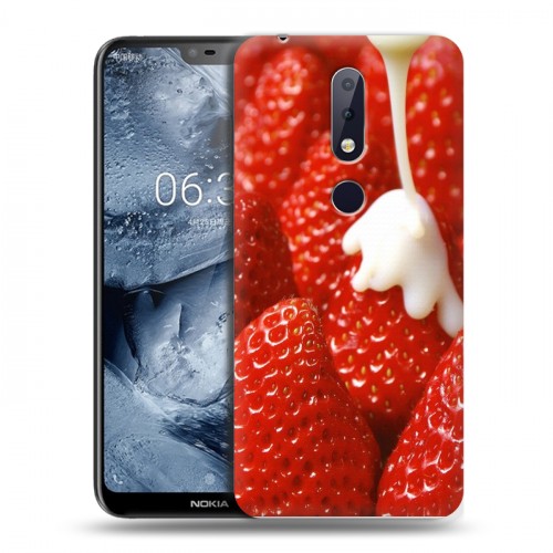 Дизайнерский пластиковый чехол для Nokia 6.1 Plus Клубника