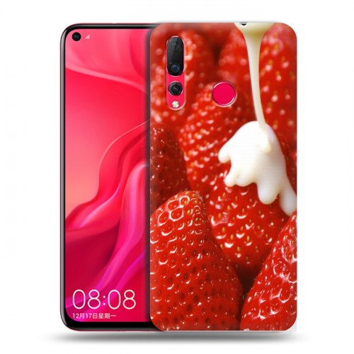 Дизайнерский пластиковый чехол для Huawei Nova 4 Клубника