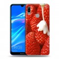 Дизайнерский пластиковый чехол для Huawei Y6 (2019) Клубника