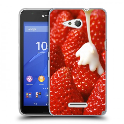 Дизайнерский пластиковый чехол для Sony Xperia E4g Клубника