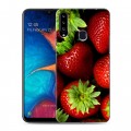 Дизайнерский пластиковый чехол для Samsung Galaxy A20s Клубника