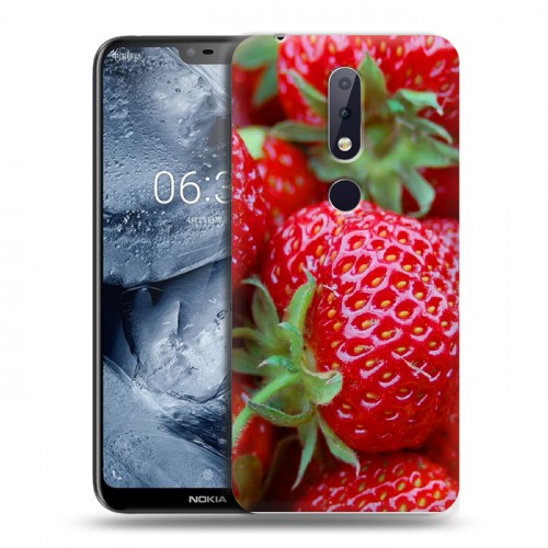 Дизайнерский пластиковый чехол для Nokia 6.1 Plus Клубника