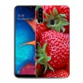 Дизайнерский пластиковый чехол для Samsung Galaxy A20s Клубника