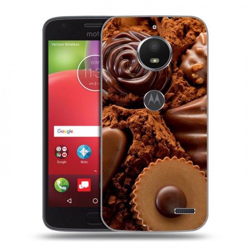 Дизайнерский пластиковый чехол для Motorola Moto E4 Конфеты