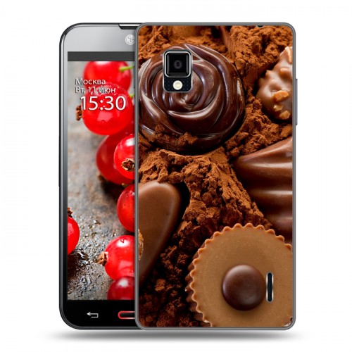 Дизайнерский пластиковый чехол для LG Optimus G Конфеты