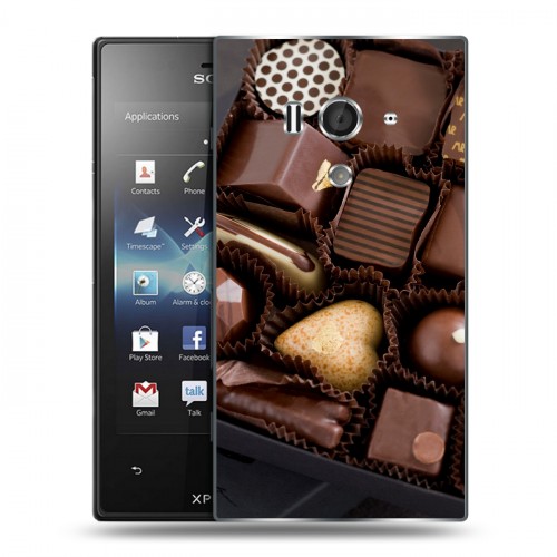 Дизайнерский пластиковый чехол для Sony Xperia acro S Конфеты