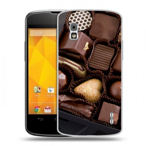 Дизайнерский пластиковый чехол для LG Google Nexus 4 Конфеты