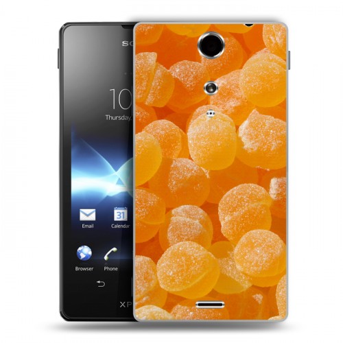 Дизайнерский пластиковый чехол для Sony Xperia TX Конфеты