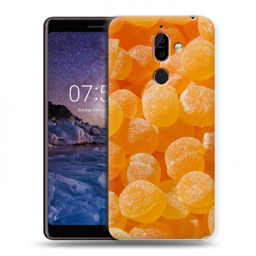 Дизайнерский пластиковый чехол для Nokia 7 Plus Конфеты