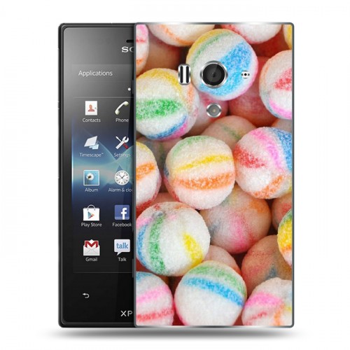 Дизайнерский пластиковый чехол для Sony Xperia acro S Конфеты