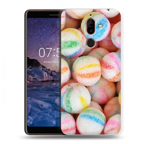 Дизайнерский пластиковый чехол для Nokia 7 Plus Конфеты