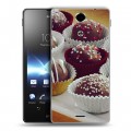 Дизайнерский пластиковый чехол для Sony Xperia TX Конфеты