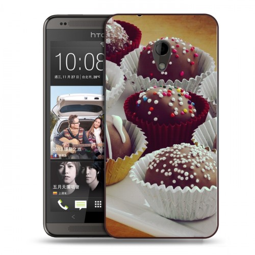 Дизайнерский пластиковый чехол для HTC Desire 700 Конфеты