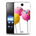 Дизайнерский пластиковый чехол для Sony Xperia TX Конфеты