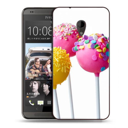 Дизайнерский пластиковый чехол для HTC Desire 700 Конфеты