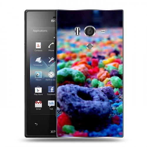 Дизайнерский пластиковый чехол для Sony Xperia acro S Конфеты