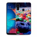 Дизайнерский пластиковый чехол для Samsung Galaxy A20s Конфеты