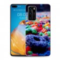 Дизайнерский пластиковый чехол для Huawei P40 Конфеты