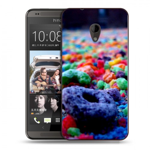 Дизайнерский пластиковый чехол для HTC Desire 700 Конфеты