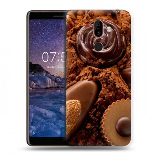 Дизайнерский пластиковый чехол для Nokia 7 Plus Конфеты