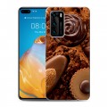 Дизайнерский силиконовый с усиленными углами чехол для Huawei P40 Конфеты