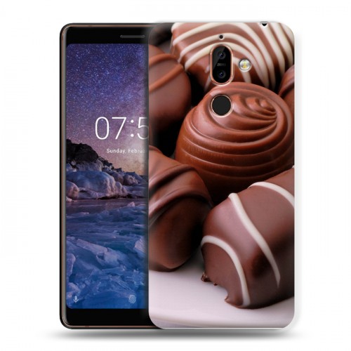 Дизайнерский пластиковый чехол для Nokia 7 Plus Конфеты