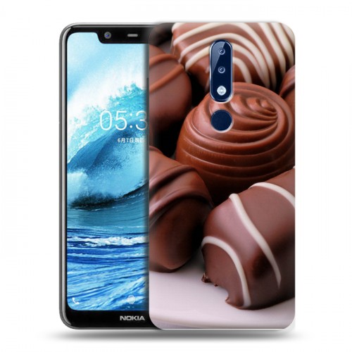 Дизайнерский силиконовый чехол для Nokia 5.1 Plus Конфеты