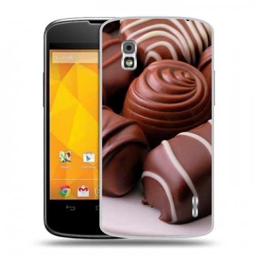 Дизайнерский пластиковый чехол для LG Google Nexus 4 Конфеты