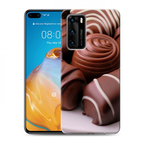 Дизайнерский пластиковый чехол для Huawei P40 Конфеты