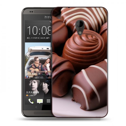 Дизайнерский пластиковый чехол для HTC Desire 700 Конфеты