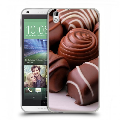 Дизайнерский пластиковый чехол для HTC Desire 816 Конфеты
